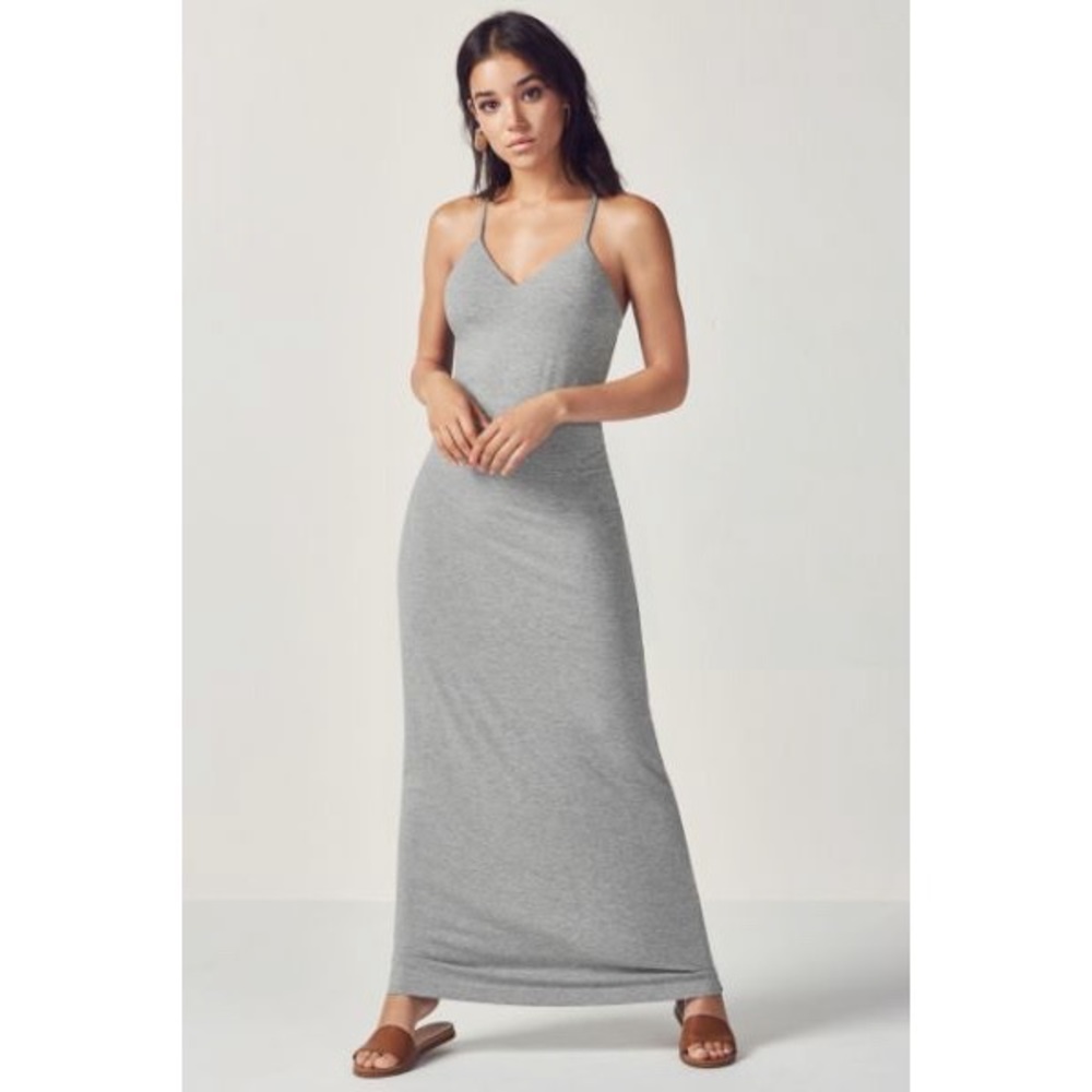 Fabletics Maxi Dress Grey XS NWT